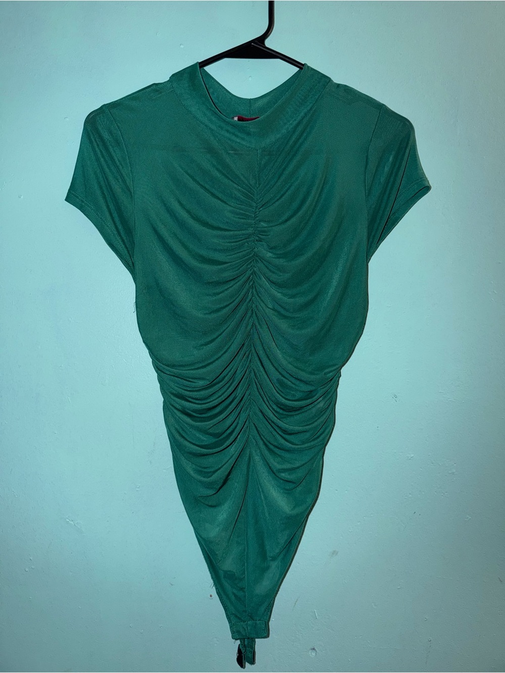 Ruched Green Women’s bodysuit